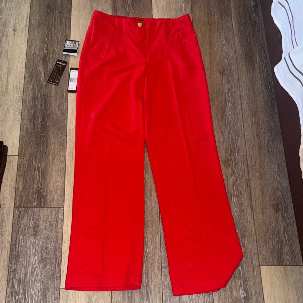 Soho Red Wide Leg Pants